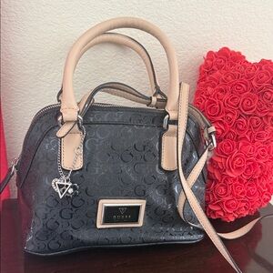 Vintage GUESS Black and Tan Satchel